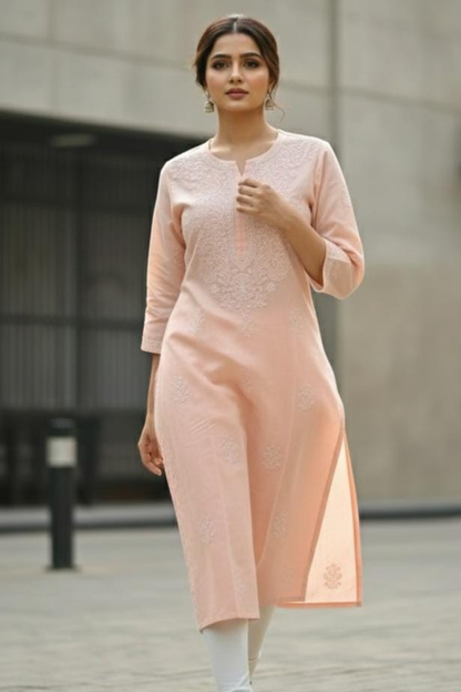 Premium Cotton Handwork Plus Size Kurti