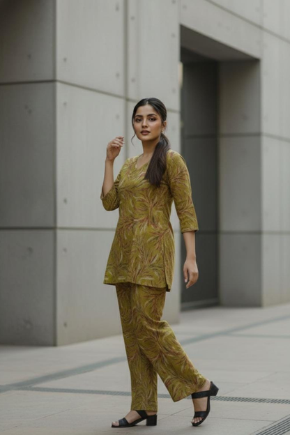 Flex Cotton Printed Cord Set