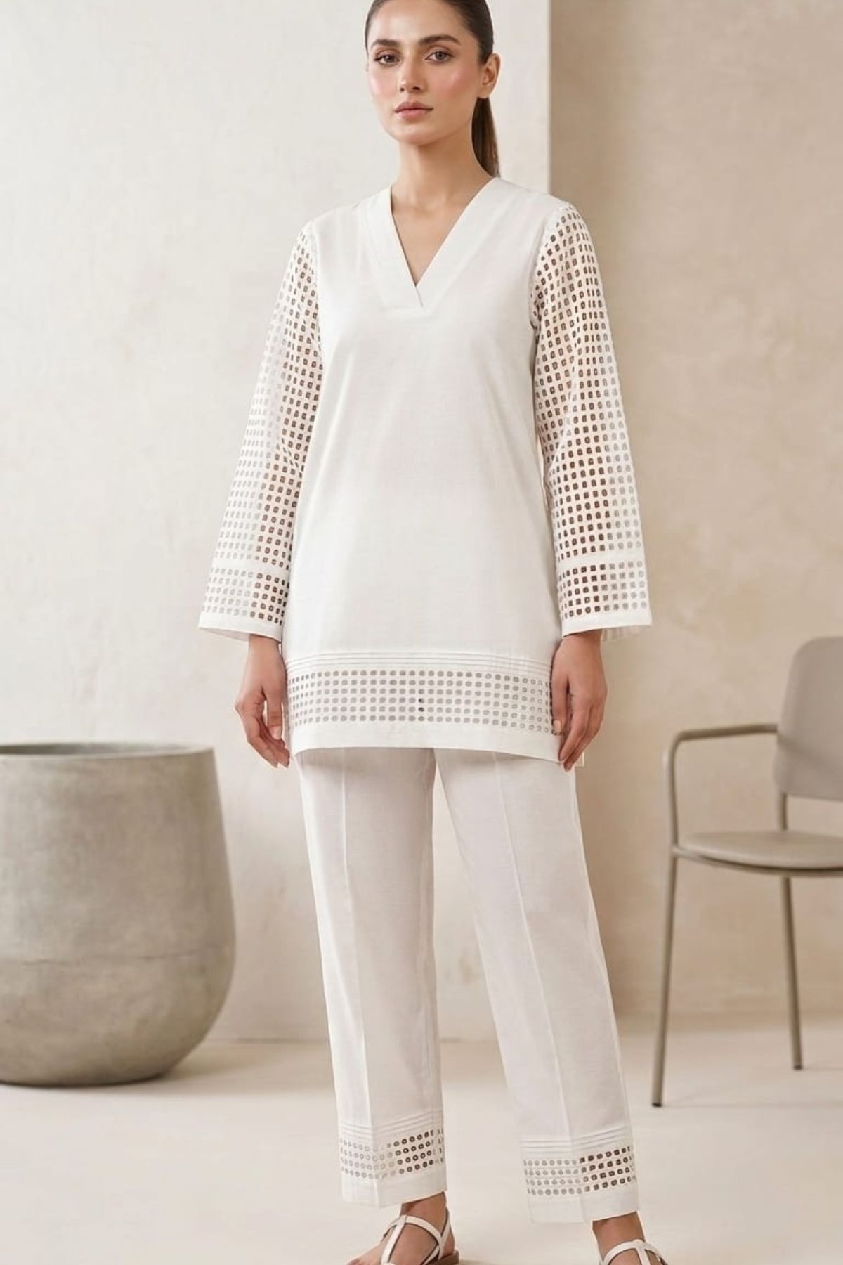 White Eyelet Co-ord