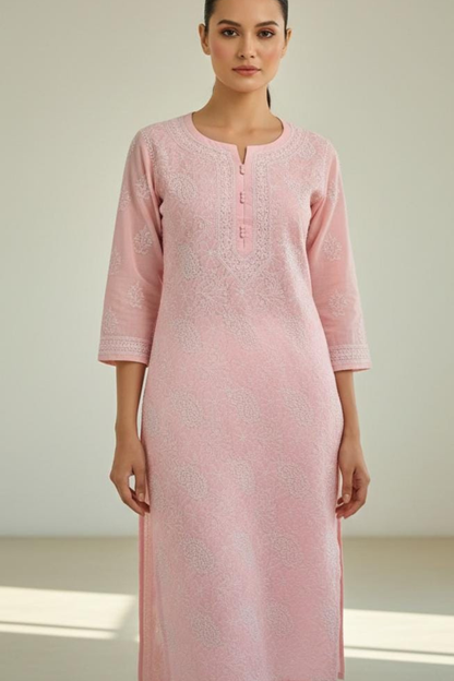 Heavy Jaal Chikankari Kurti