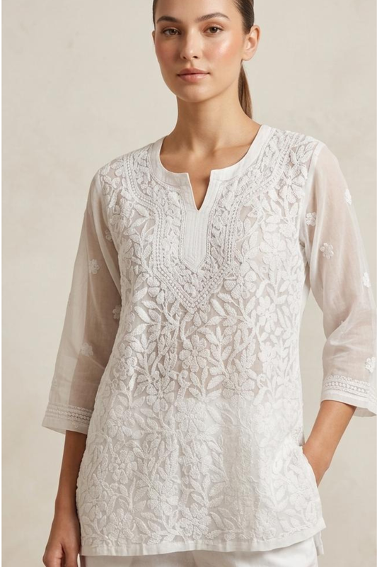 Georgette Short Handwork Kurti