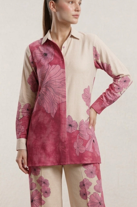 Premium Cotton Flower Print Cord Set