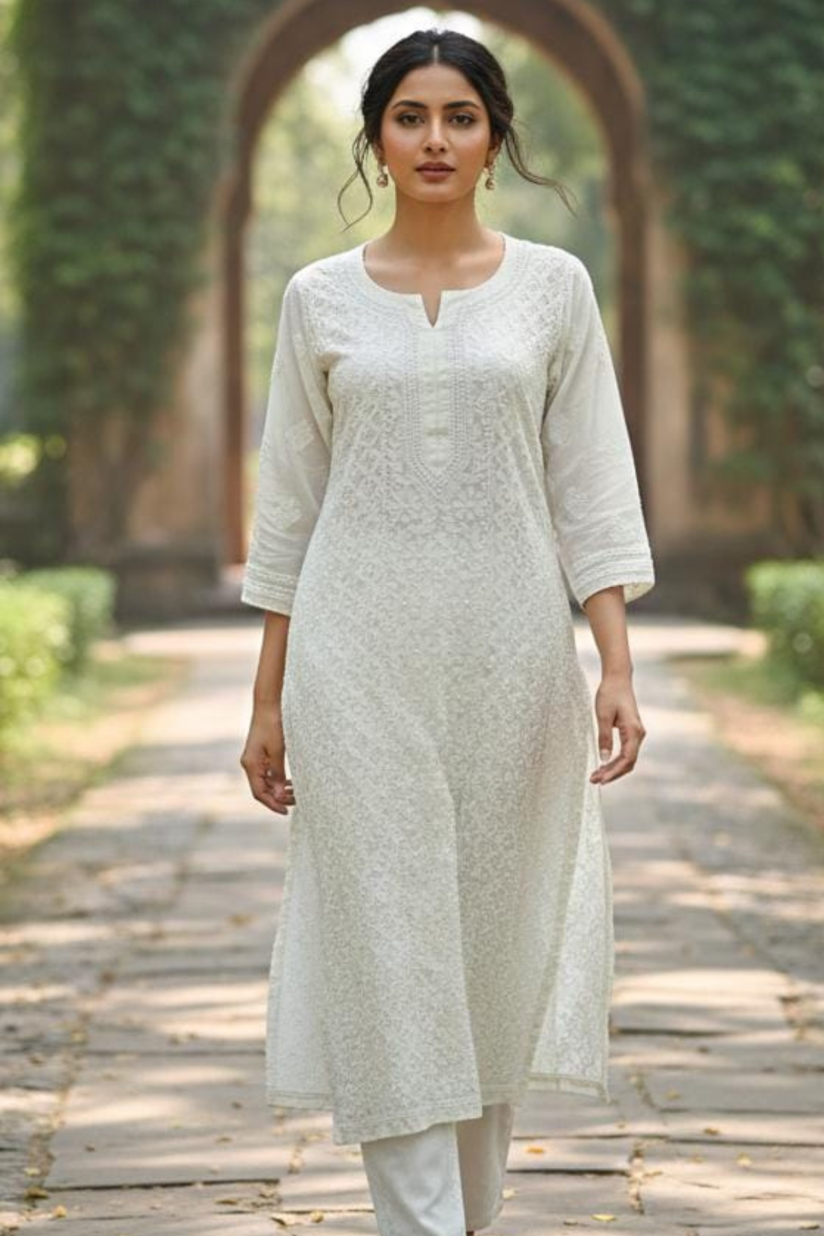 Premium Georgette Full Jaal Handwork Kurti