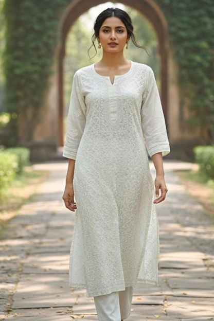 Premium Georgette Full Jaal Handwork Kurti