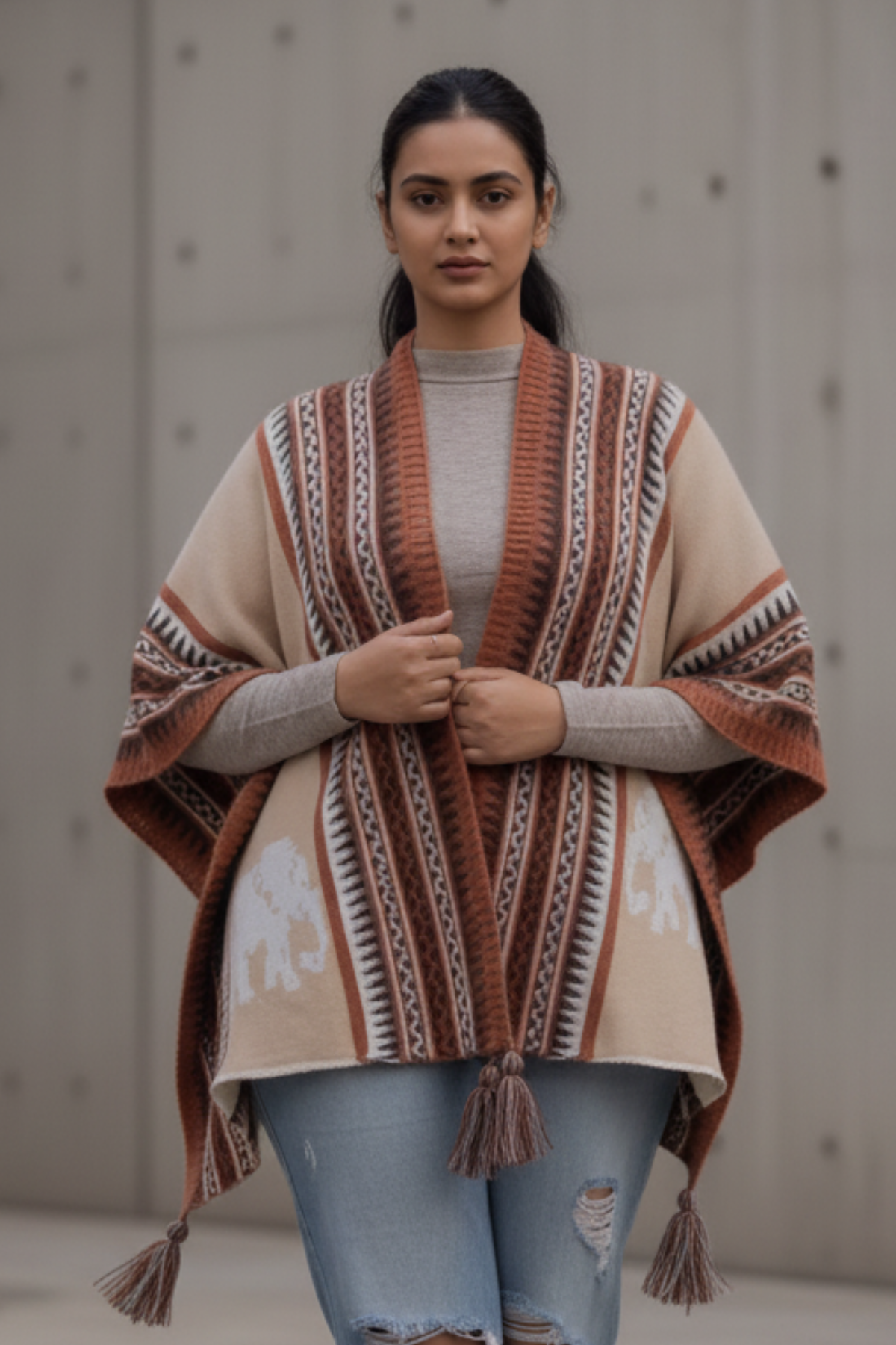 Autumn Ridge Knit Cape