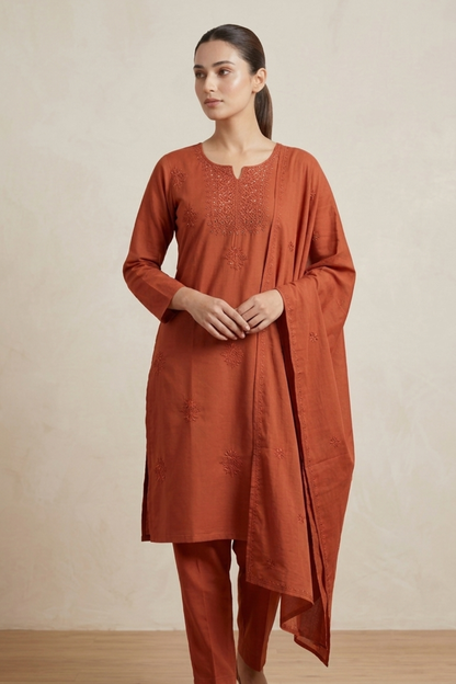 Adah Kurta Dupatta Set (3 pc)
