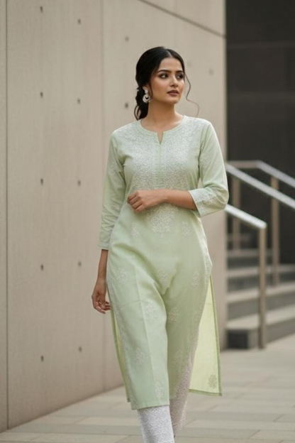 Premium Cotton Handwork Plus Size Kurti