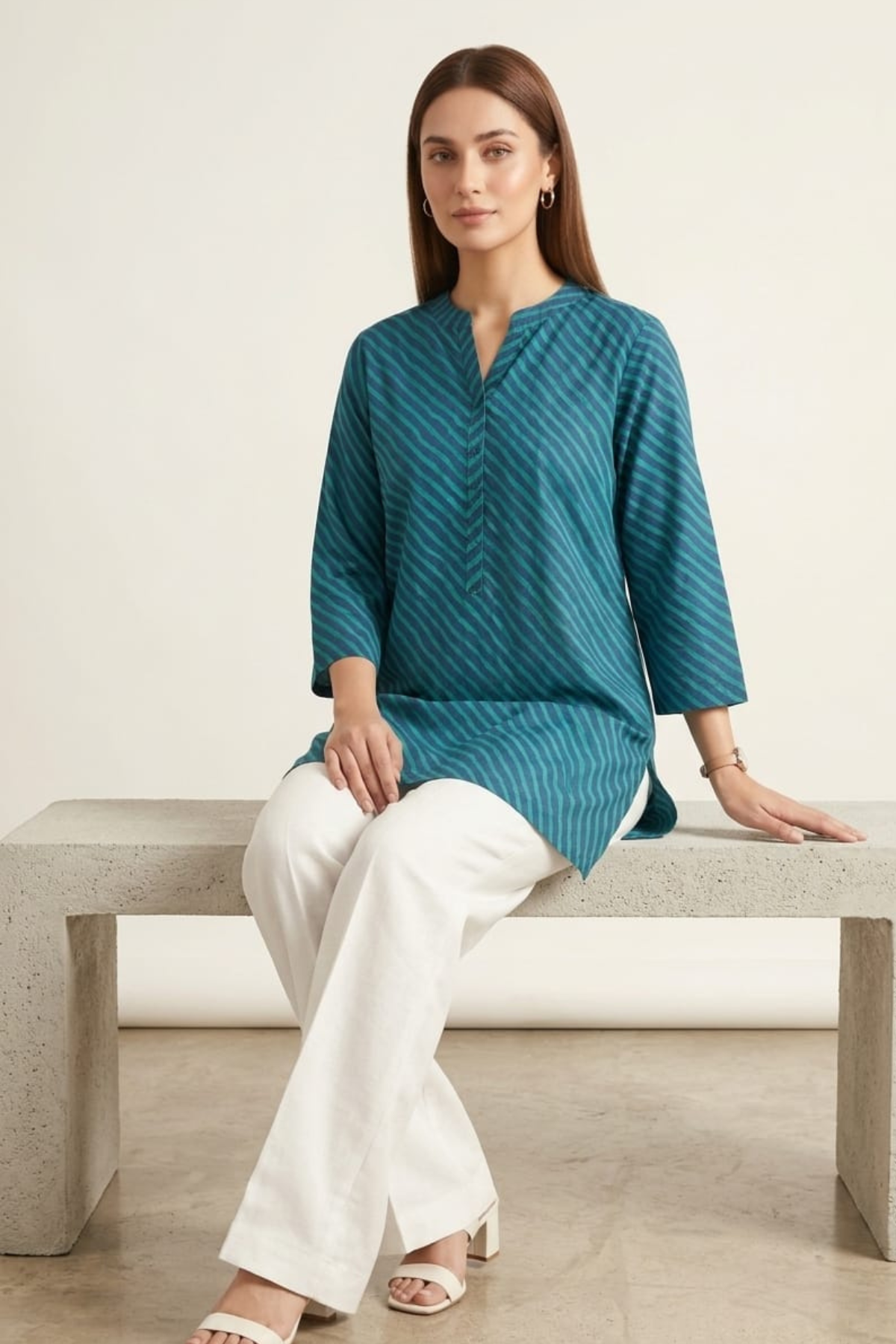 Lehariya Printed Short Kurti