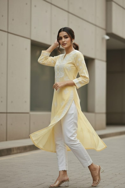 Heavy Ghaspatti Chikan Kurti