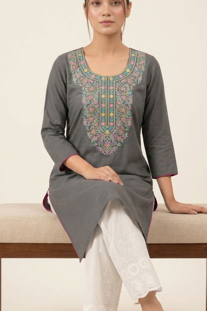 Front Embroidery Kurti