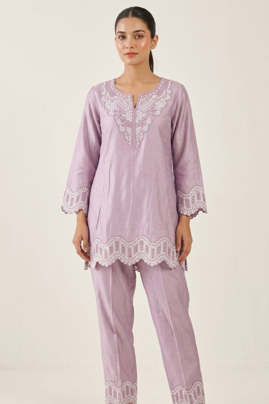 Muslin Embroidery Co-ord Set