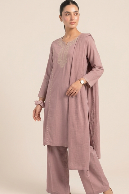 Premium Mal Cotton Moti Work 3pcs Set