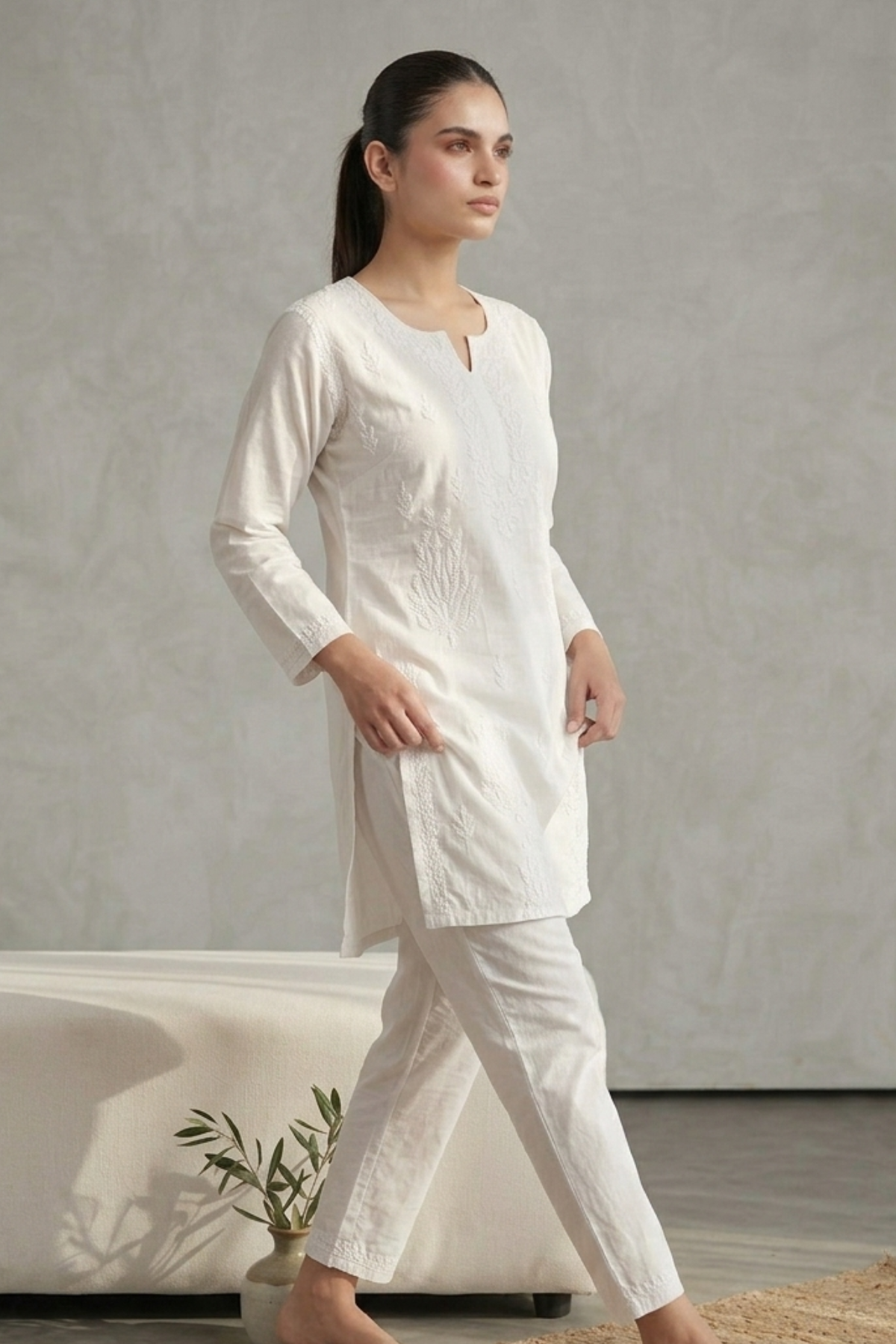 Premium Cotton Handwork Short Kurti