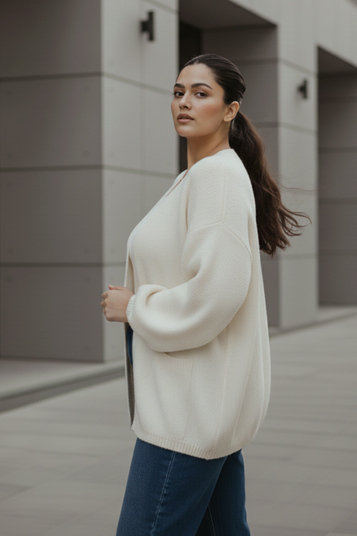 Cozy Balloon Sleeve Shrug