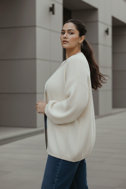 Cozy Balloon Sleeve Shrug