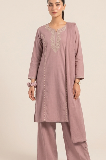 Premium Mal Cotton Moti Work 3pcs Set