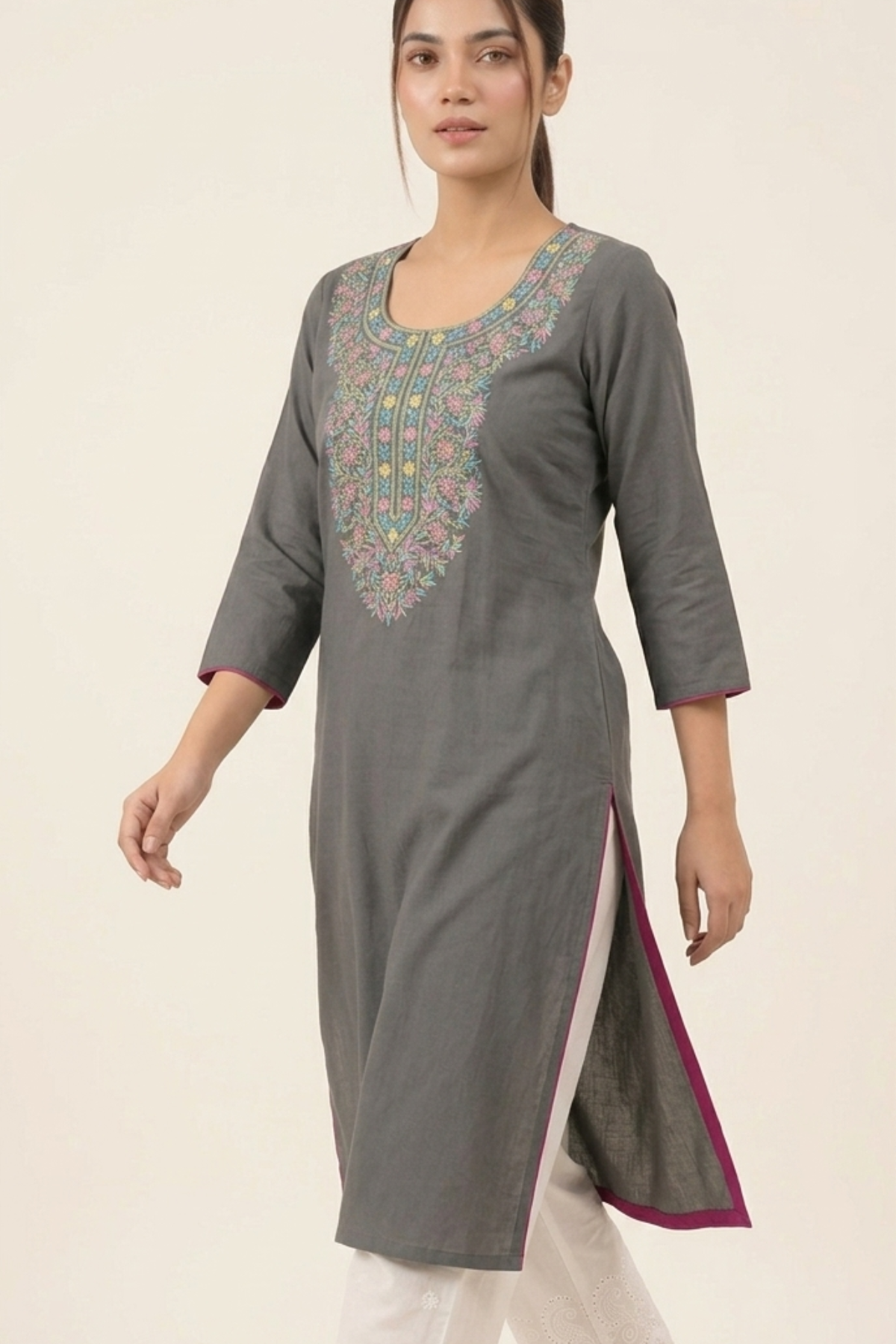 Front Embroidery Kurti