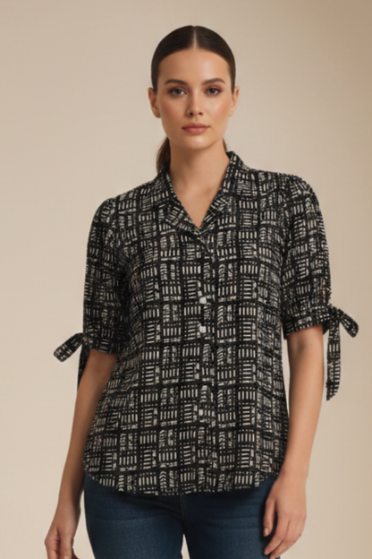 Short Top With Puff Sleeves