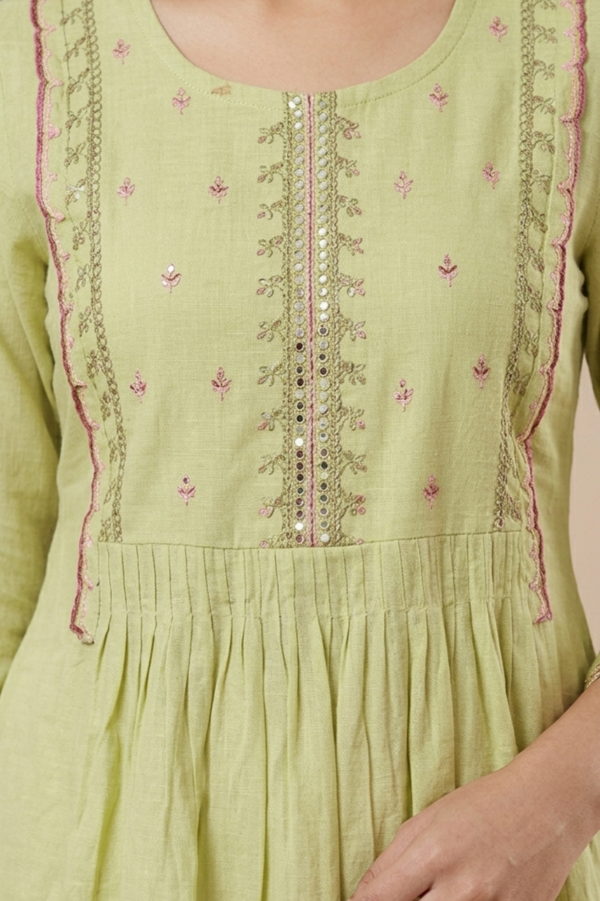 Cotton Embroidery Short Top