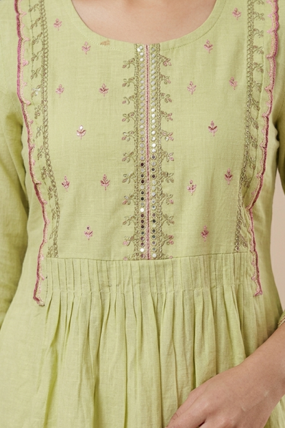 Cotton Embroidery Short Top