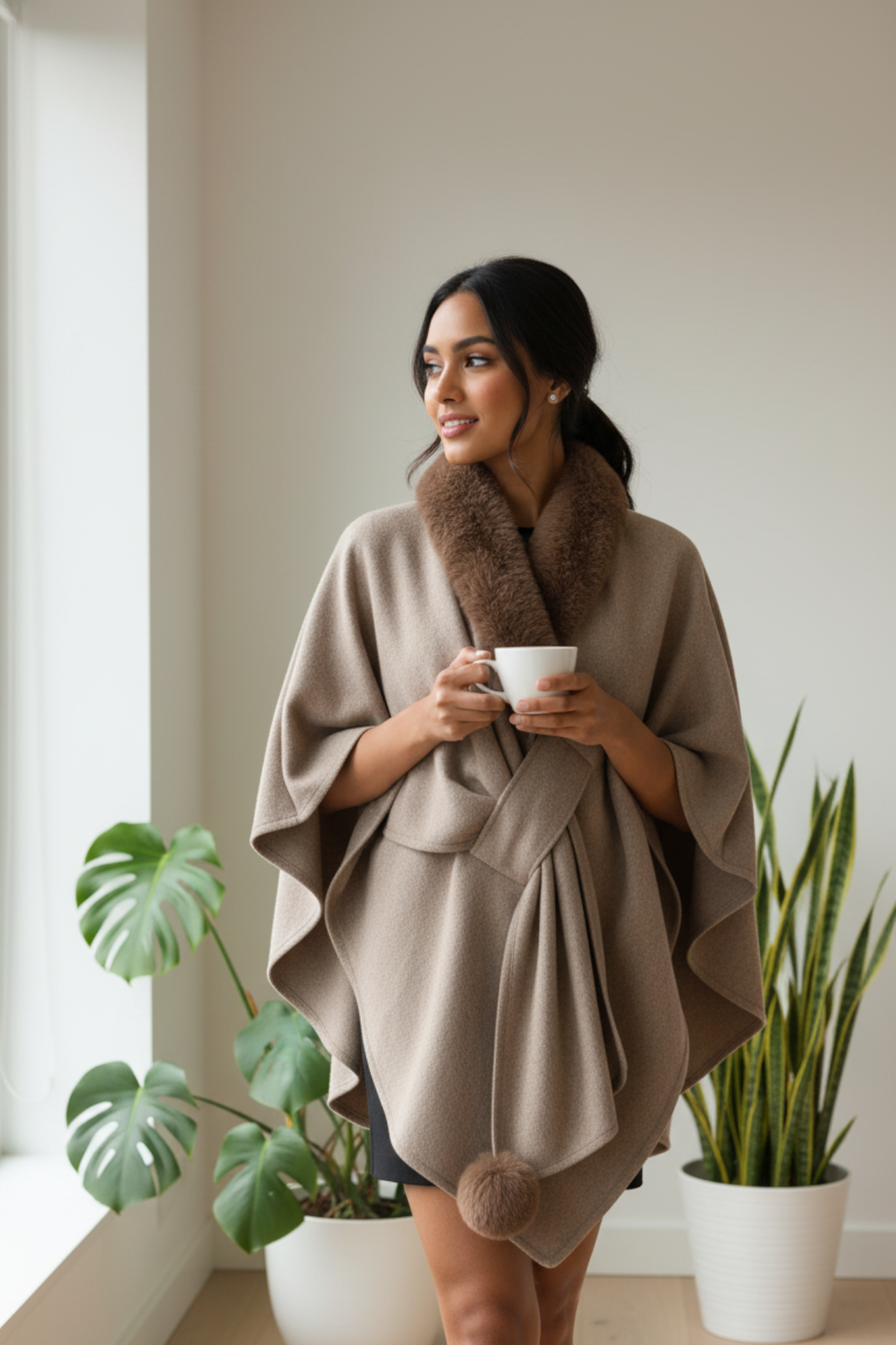 The Wrap Fur Cape (Free Size)