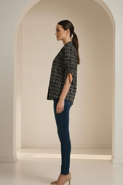 Short Top With Puff Sleeves