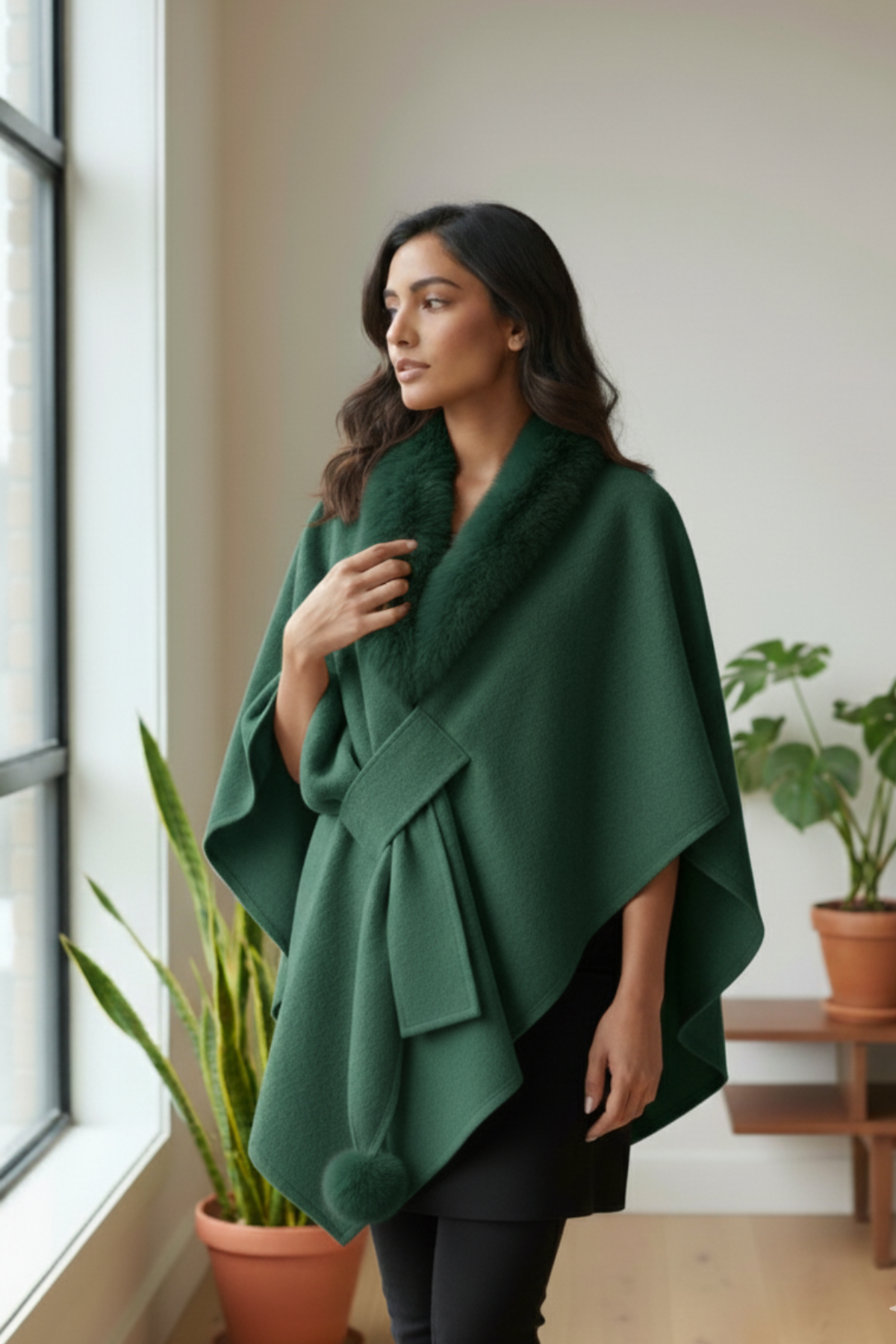 The Wrap Fur Cape (Free Size)