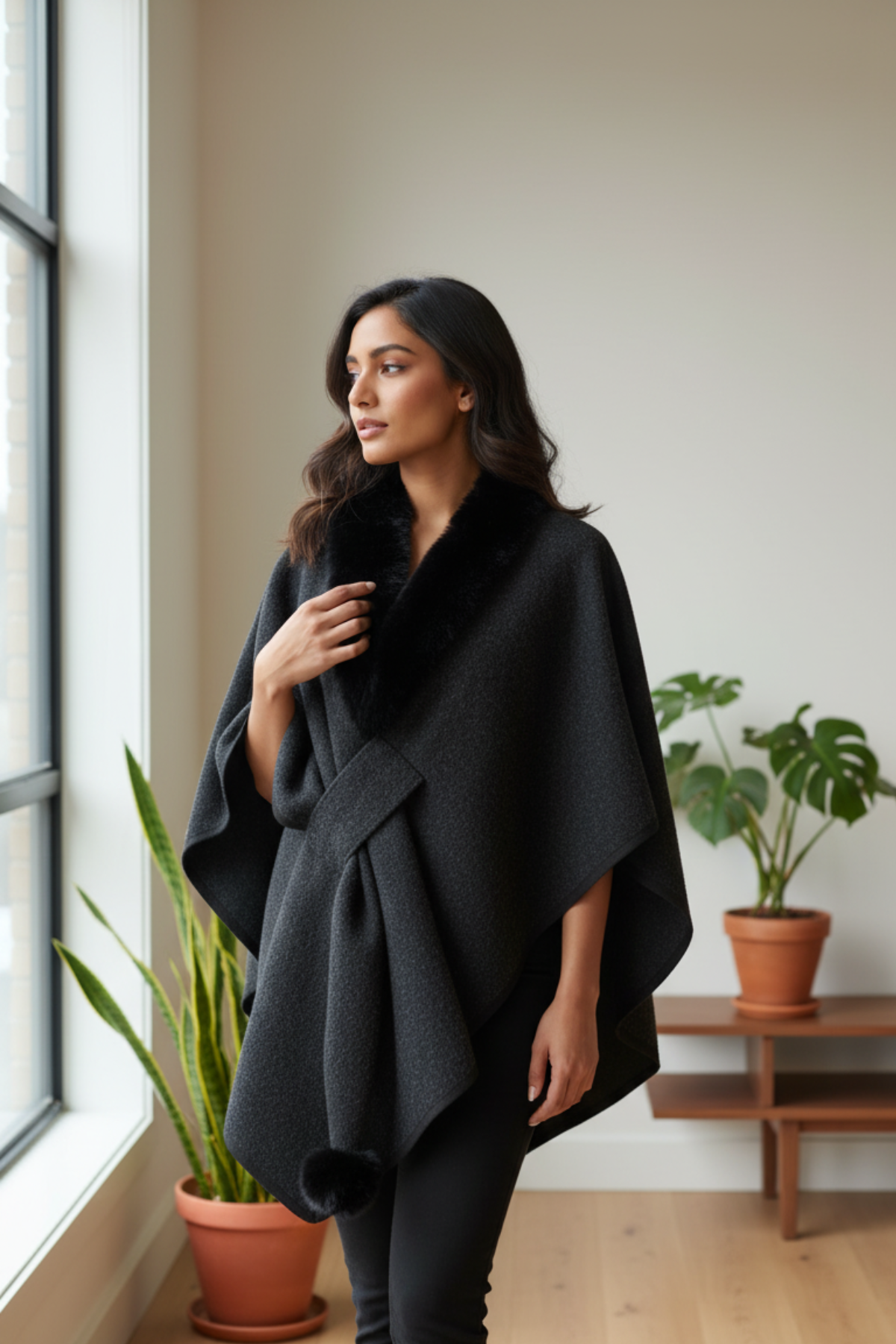 The Wrap Fur Cape (Free Size)