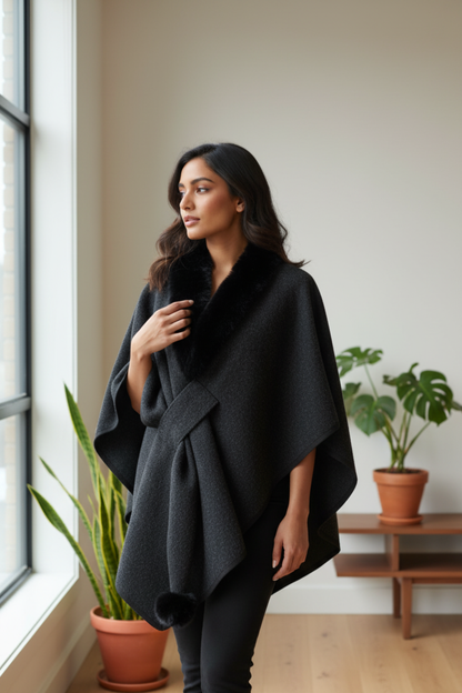 The Wrap Fur Cape (Free Size)