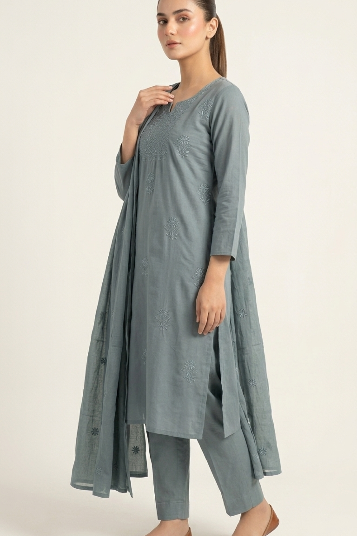 Adah Kurta Dupatta Set (3 pc)