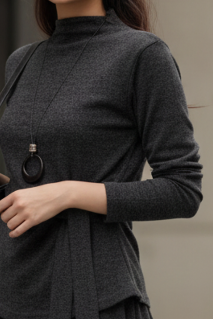 Mocha Drape Skirt Set