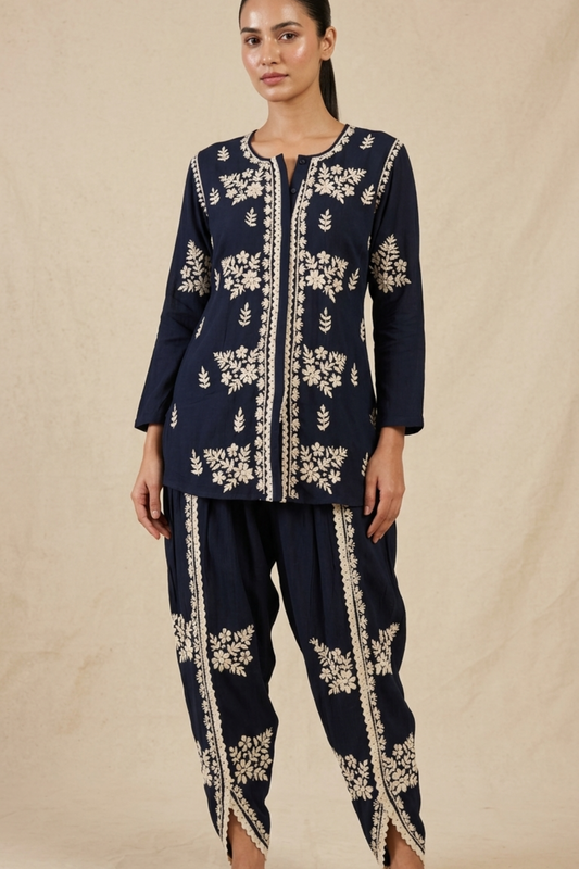 Premium Rayon Handwork Dhoti Set