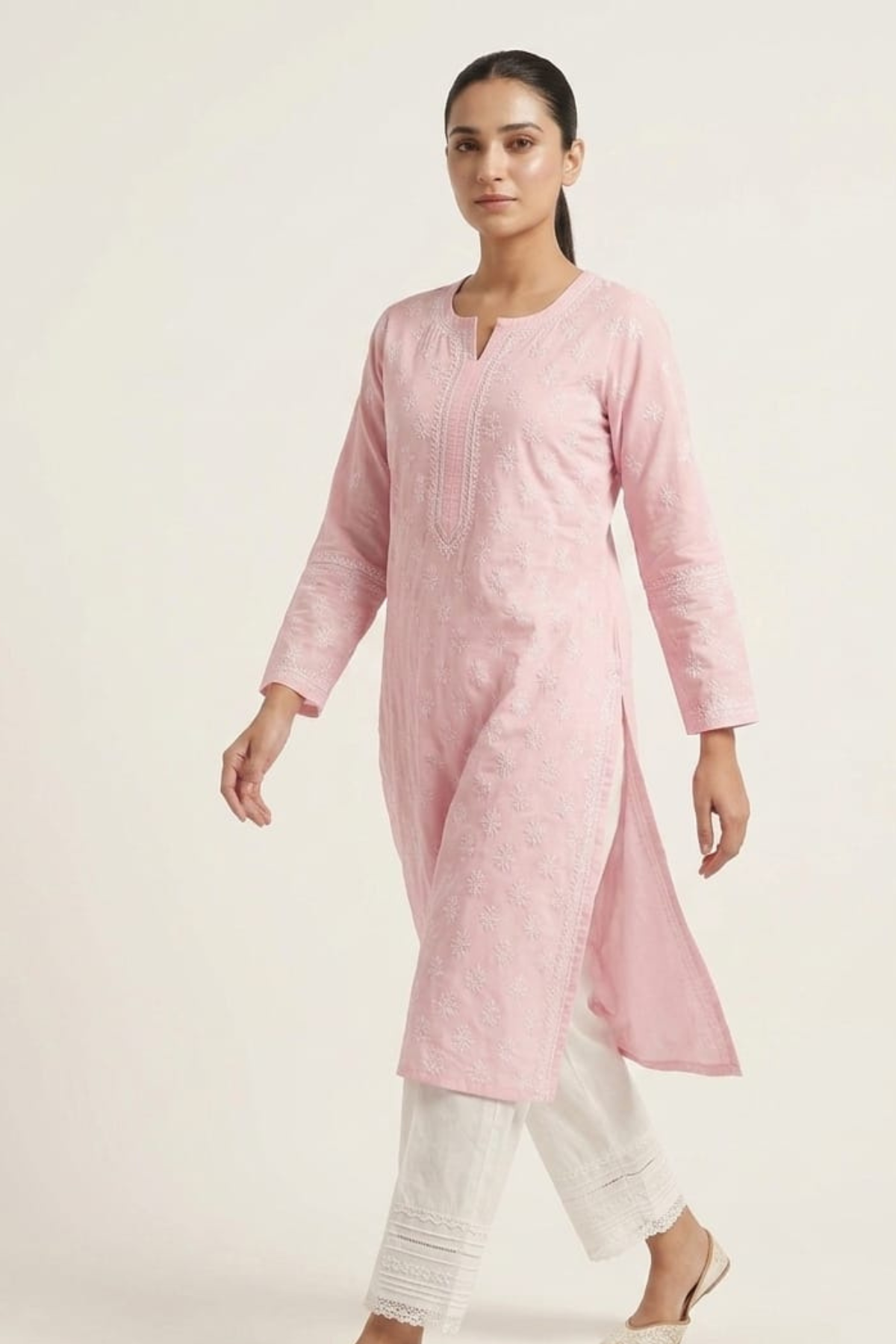 Premium Cotton Buti Jaal H/W Kurti