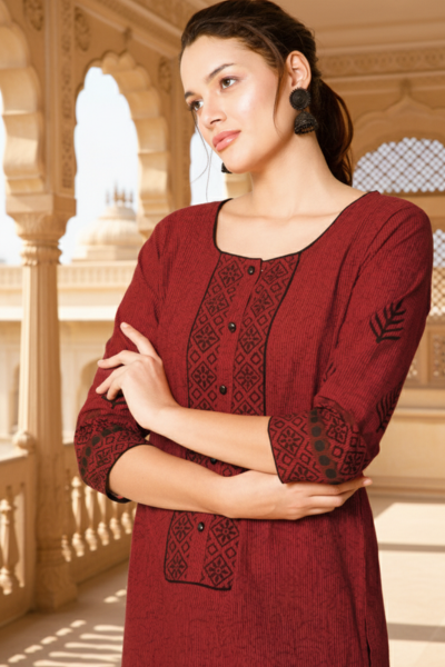 Crimson Red Kurta Set