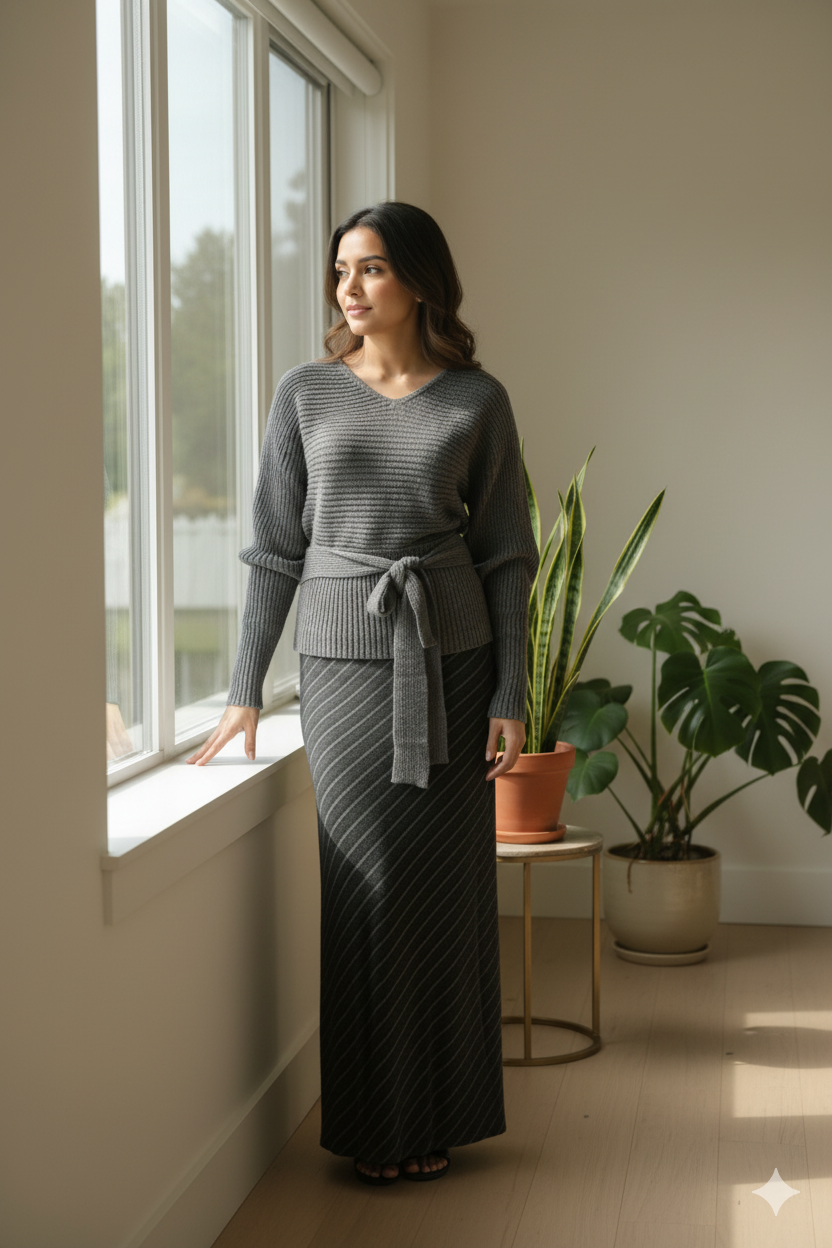 Knot Sweater & Skirt