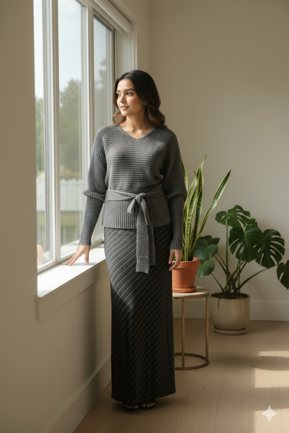 Knot Sweater & Skirt