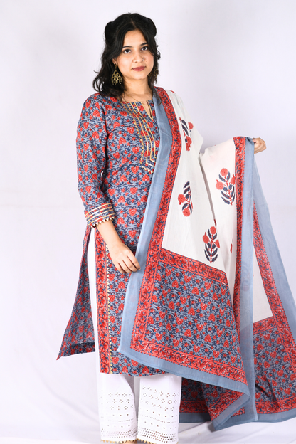 Kurti, Dupatta & Plazo