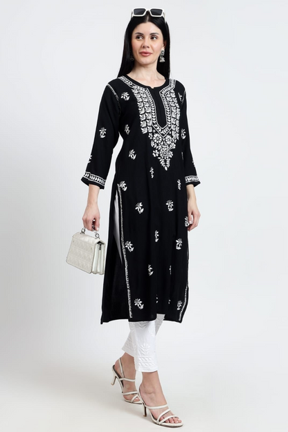 Midnight white kurti
