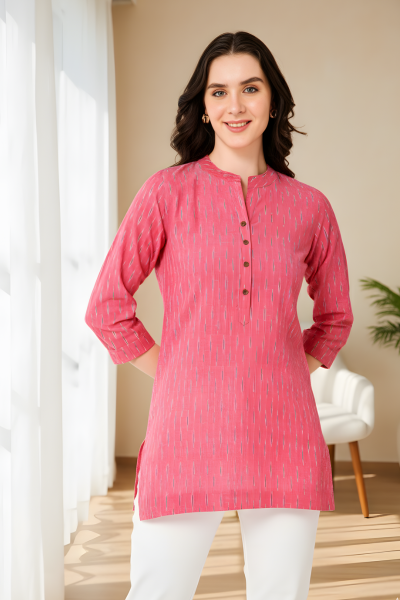 Rose Mist Ikat Top
