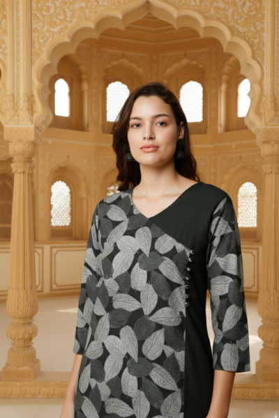 Shadowed Botanical Kurti
