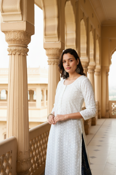 Snowflake Serenity Kurti