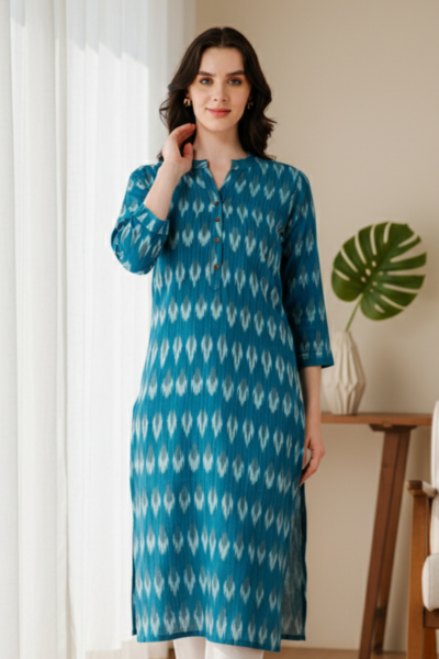 Water Mist Ikat Top