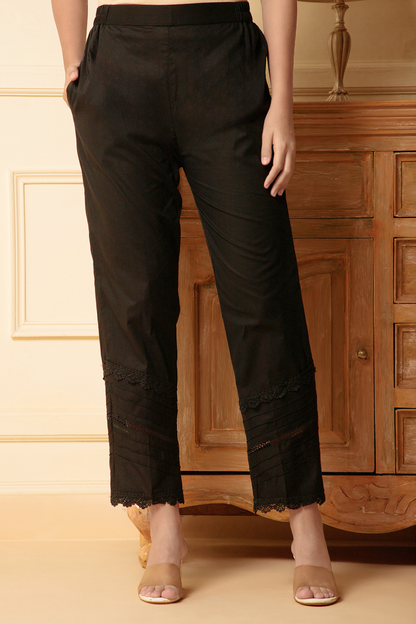 beautiful trouser design with lace
