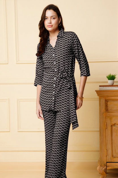 black cord set for women