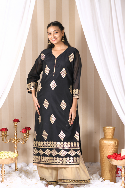 black sharara set