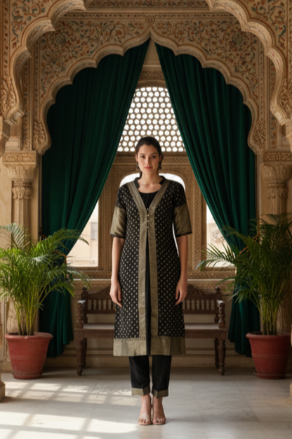 chanderi kurta set