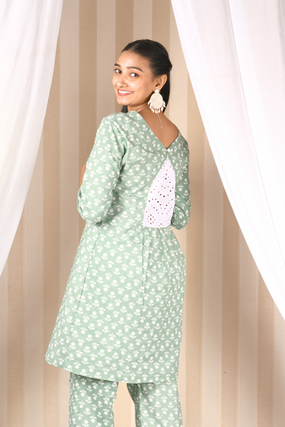 cotton printed cord set for women