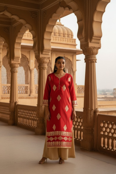 Gota Glam Kurti - Gota Patti Kurti Set