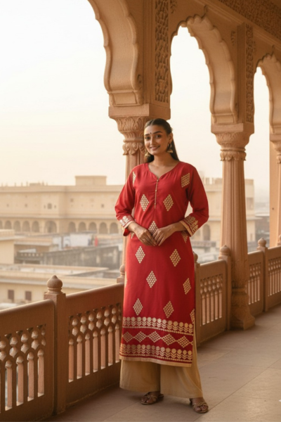 Gota Glam Kurti - Gota Patti Kurti Set