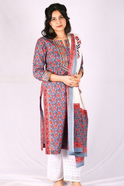 kurta palazzo set with dupatta for wedding